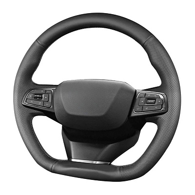 Кожаная Оплетка на руль TITANIUM  со шнуровкой для Chery Tiggo 7 (2024-2025), Chery Tiggo 7 Plus (2021-2022), Chery Tiggo 7 Pro Max (2022-2024), Chery Tiggo 7 Pro Plug-in Hybrid (2023-2025), Chery Tiggo 8 Plus (2020-2025), Chery Tiggo 8 Pro e+ (2021-2024), Chery Tiggo 8 Pro Max (2022-2024)