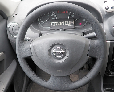 Установка Оплетки в машине не снимая руль Экокожа Швайцер Nissan Almera G15