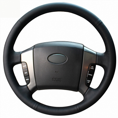 Кожаная Оплетка на руль TITANIUM  со шнуровкой для Kia Sorento (2002-2009)