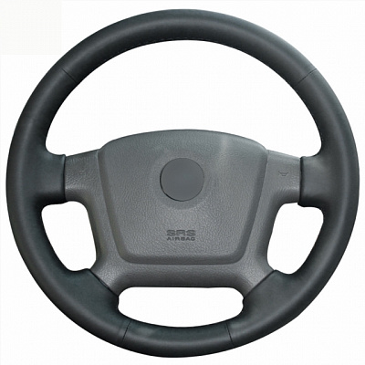 Кожаная Оплетка на руль TITANIUM  со шнуровкой для Kia Cerato (2003-2008)