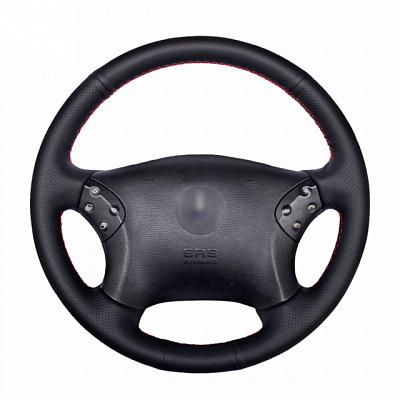 Кожаная Оплетка на руль TITANIUM  со шнуровкой для Mercedes-Benz C-klasse (2000-2008 /W203)