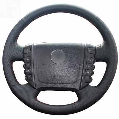 Кожаная Оплетка на руль TITANIUM  со шнуровкой для Ssang Yong Rexton, Ssang Yong Actyon Sports, Ssang Yong Korando Sports, Ssang Yong Kyron, Ssang Yong Actyon, Ssang Yong Rodius, Ssang Yong Stavic