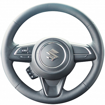 Кожаная Оплетка на руль TITANIUM  со шнуровкой для Suzuki Jimny (2018-2025)