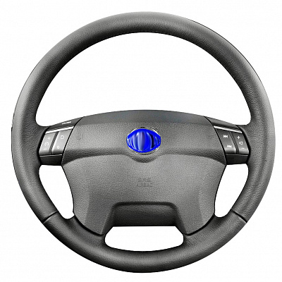 Кожаная Оплетка на руль TITANIUM  со шнуровкой для Volvo XC90 (2002-2014)