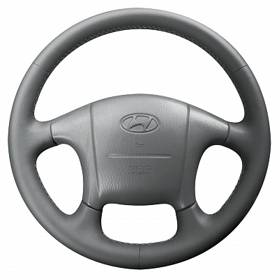 Кожаная Оплетка на руль TITANIUM  со шнуровкой для Hyundai Sonata (2001-2012), Kia Optima (2000-2005), Kia Magentis (2000-2003)