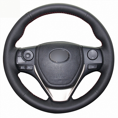 Кожаная Оплетка на руль TITANIUM  со шнуровкой для Toyota RAV 4, Toyota Corolla, Toyota Auris, Toyota ISis