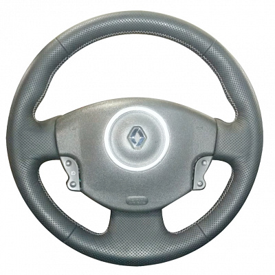Кожаная Оплетка на руль TITANIUM  со шнуровкой для Renault Megane, Renault Kangoo, Renault Scenic