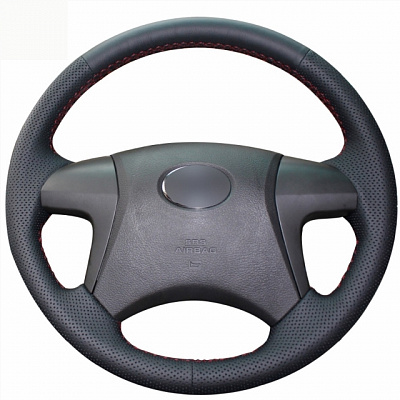Кожаная Оплетка на руль TITANIUM  со шнуровкой для Toyota Camry, Toyota Highlander, Toyota Hilux, Toyota Fortuner, Toyota Estima, Toyota ISis, Toyota Allion, Toyota Noah, Toyota Premio, Toyota Voxy, Toyota Blade, Toyota Mark X ZiO, Toyota KLUGER, Toyota Previa, Toyota Aurion