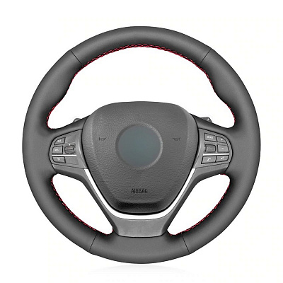 Кожаная Оплетка на руль TITANIUM  со шнуровкой для BMW 1er, BMW 3er, BMW 4er, BMW 2er