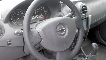 Установка Оплетки в машине не снимая руль Экокожа Швайцер Nissan Almera G15