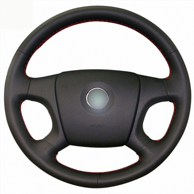 Кожаная Оплетка на руль TITANIUM  со шнуровкой для Skoda Octavia, Skoda Fabia, Skoda Superb, Skoda Roomster