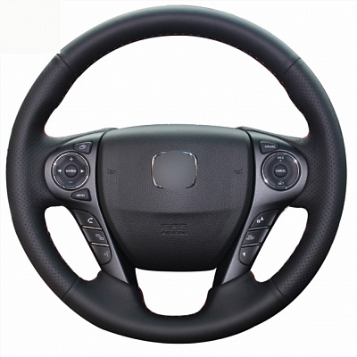 Кожаная Оплетка на руль TITANIUM  со шнуровкой для Honda Accord (2012-2025), Honda Odyssey (2013-2017), Honda Crosstour (2013-2015)