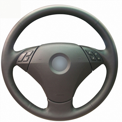 Кожаная Оплетка на руль TITANIUM  со шнуровкой для BMW 5er (2003-2007 /E60/E61)