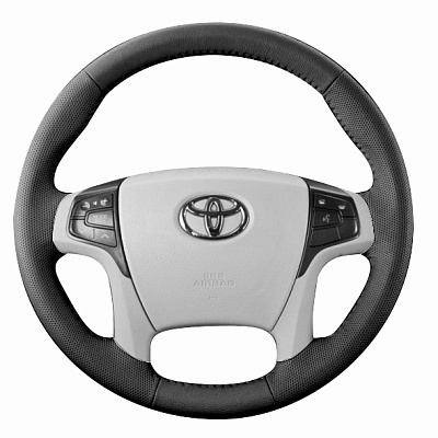 Кожаная Оплетка на руль TITANIUM  со шнуровкой для Toyota Sienna (2010-2014)
