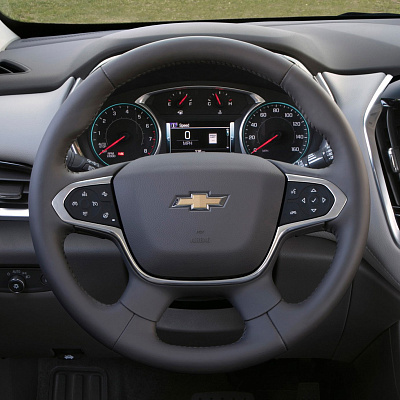 Кожаная Оплетка на руль TITANIUM  со шнуровкой для Chevrolet Traverse (2017-2025), Chevrolet Colorado (2014-2022), Chevrolet Silverado (2013-2019)