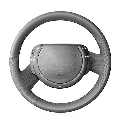 Кожаная Оплетка на руль TITANIUM  со шнуровкой для Citroen C-Triomphe (2006-2010), Citroen C4 (2004-2010)