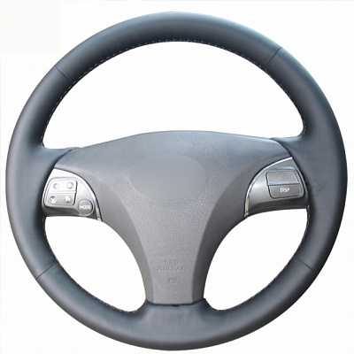 Кожаная Оплетка на руль TITANIUM  со шнуровкой для Lexus ES (2006-2012), Lexus GS (2005-2012)