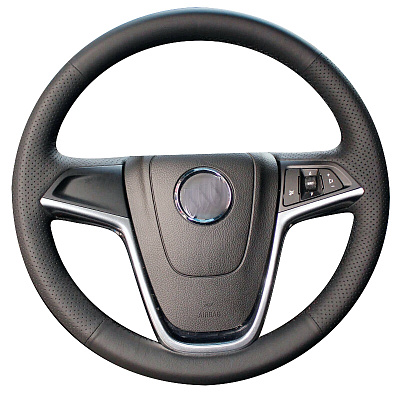 Кожаная Оплетка на руль TITANIUM  со шнуровкой для Opel Mokka, Opel Meriva, Opel Zafira, Opel Astra