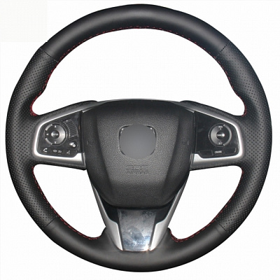 Кожаная Оплетка на руль TITANIUM  со шнуровкой для Honda Civic (2015-2025), Honda CR-V (2016-2023), Honda FCX Clarity