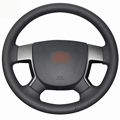 Кожаная Оплетка на руль TITANIUM  со шнуровкой для Geely Emgrand EC7 (2009-2016)